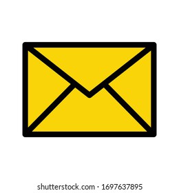 message vector flat color icon 