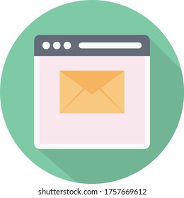 message vector flat color icon 
