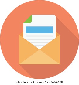 message vector flat color icon 
