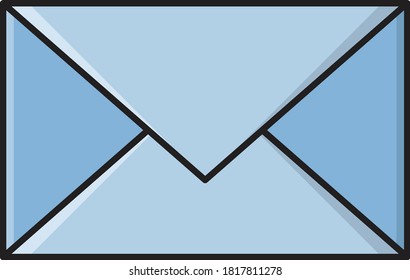 message vector flat color icon 