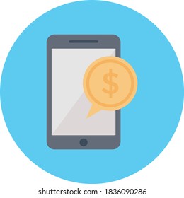 message vector flat color line icon
