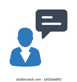 message vector glyph color icon 