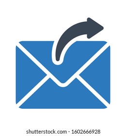 message vector glyph color icon 