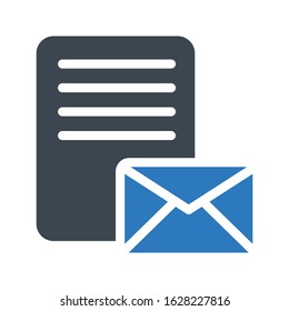 message vector glyph color icon 