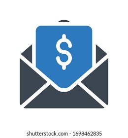 message vector glyph color icon 