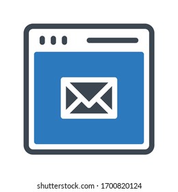 message vector glyph color icon 
