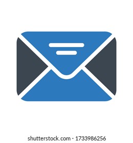 message vector glyph color icon