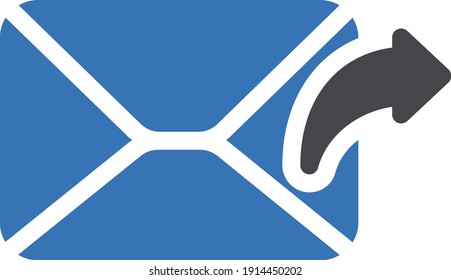 icono de color de glifo vector de mensaje