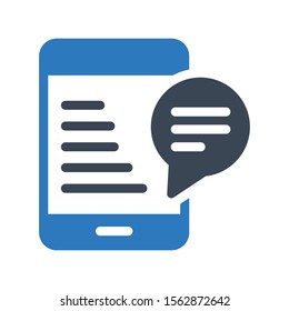 message vector glyph colour icon 