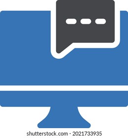 icono de color de glifo vector de mensaje