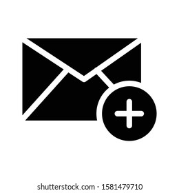 message vector glyph flat icon 