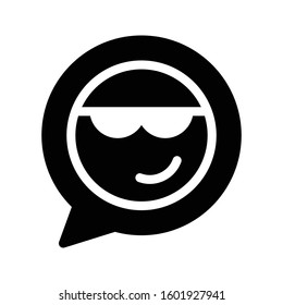 message vector glyph flat icon 