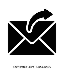 message vector glyph flat icon  