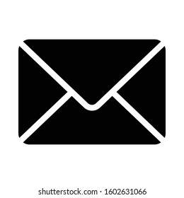 message vector glyph flat icon  