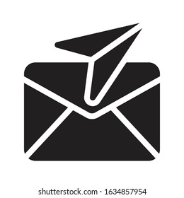 message vector glyph flat icon 
