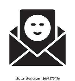 message vector glyph flat icon 