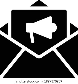 message vector glyph flat icon