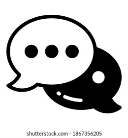 message vector glyph icon, school and education icon