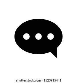 Message vector graphics icon in black color