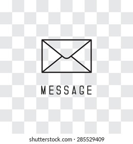 Message, vector icon flat design