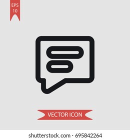 Message vector icon, illustration symbol