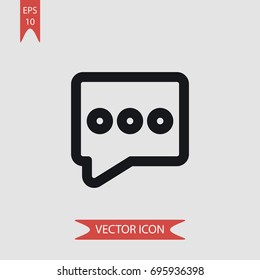 Message vector icon, illustration symbol