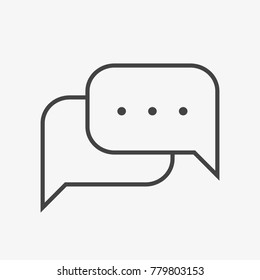 Message vector icon on light grey background