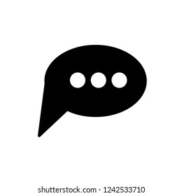 Message vector icon on white background. Chat sign. Conversation concept. Social media communication symbol. Technology alert elements. Flat simple line graphic design illustration.