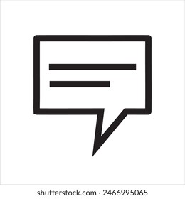 message vector icon on white background