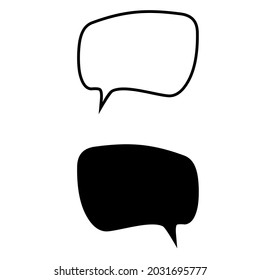 Message vector icon set. speech bubble illustration sign collection. chat symbol or logo.