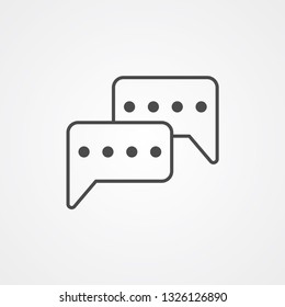 Símbolo de signo de icono del vector de mensaje