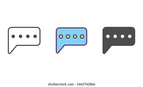 Message vector icon sign symbol