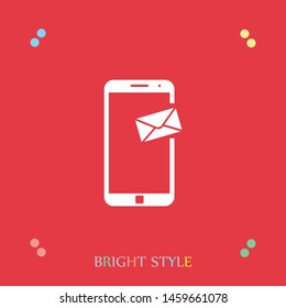 A message vector icon. The sms icon. The sms inthe phone icon.