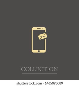 A message vector icon. The sms icon. The sms inthe phone icon.
