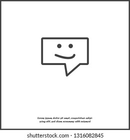 Message vector icon. Sms icon. Layers grouped for easy editing illustration. For your design.