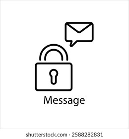 Message vector icon stock illustration