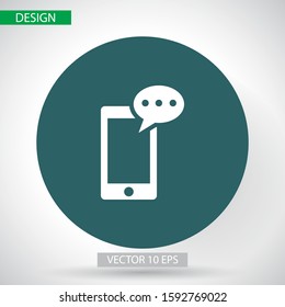 Message vector Icon in trendy flat style isolated on grey background. Sms symbol for your web site design, vector Icon logo, app, UI. vector Icon illustration, EPS 10.