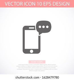 Message vector Icon in trendy flat style isolated on grey background. Sms symbol for your web site design, vector Icon logo, app, UI. vector Icon illustration, EPS 10.