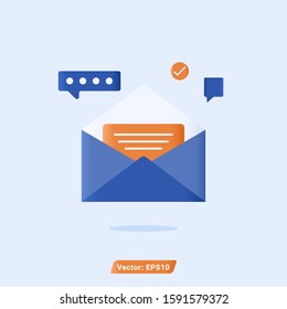message vector illustration flat style design. modern message icon