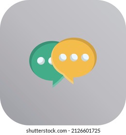 ilustración de vector de mensaje en un fondo transparente.Símbolos de calidad premium.Icono plano de línea vector para el diseño de concepto y gráfico.
