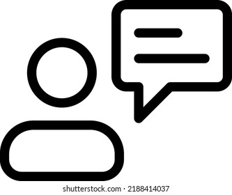 ilustración de vector de mensaje en un fondo transparente.Símbolos de calidad premium.Iconos vectoriales de trazo para el diseño de concepto y gráfico.