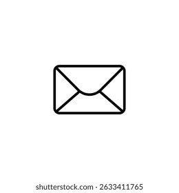 Message vector line art Icon isolated on white background. Email or News Illustrations - Vector, Sign and Symbol for Design, Presentation, Website or Apps Elements.