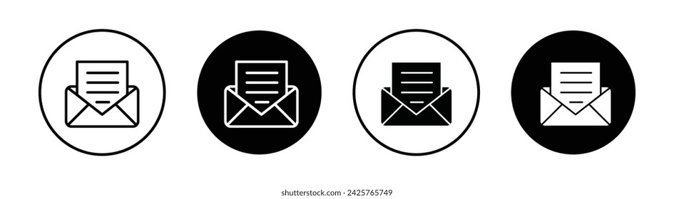 Message vector line icon illustration.