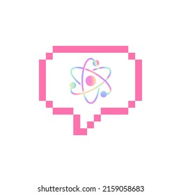 message vector with science symbol