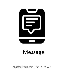 Message  Vector   Solid Icons. Simple stock illustration stock