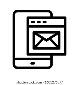 message vector thin line icon 