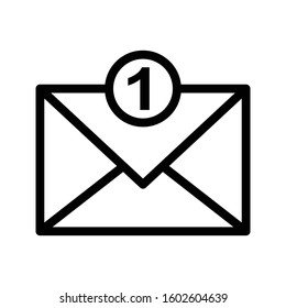 message vector thin line icon 