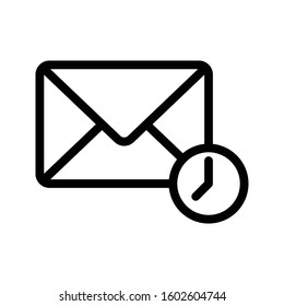 message vector thin line icon 