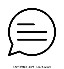 message vector thin line icon 