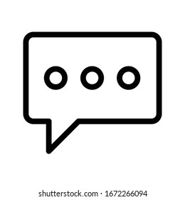 message vector thin line icon 